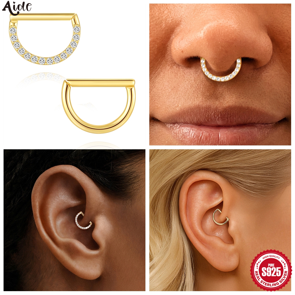 Body Jewelry Cartilage Earrings - Aide S925 Sterling Silver Piercing Studs