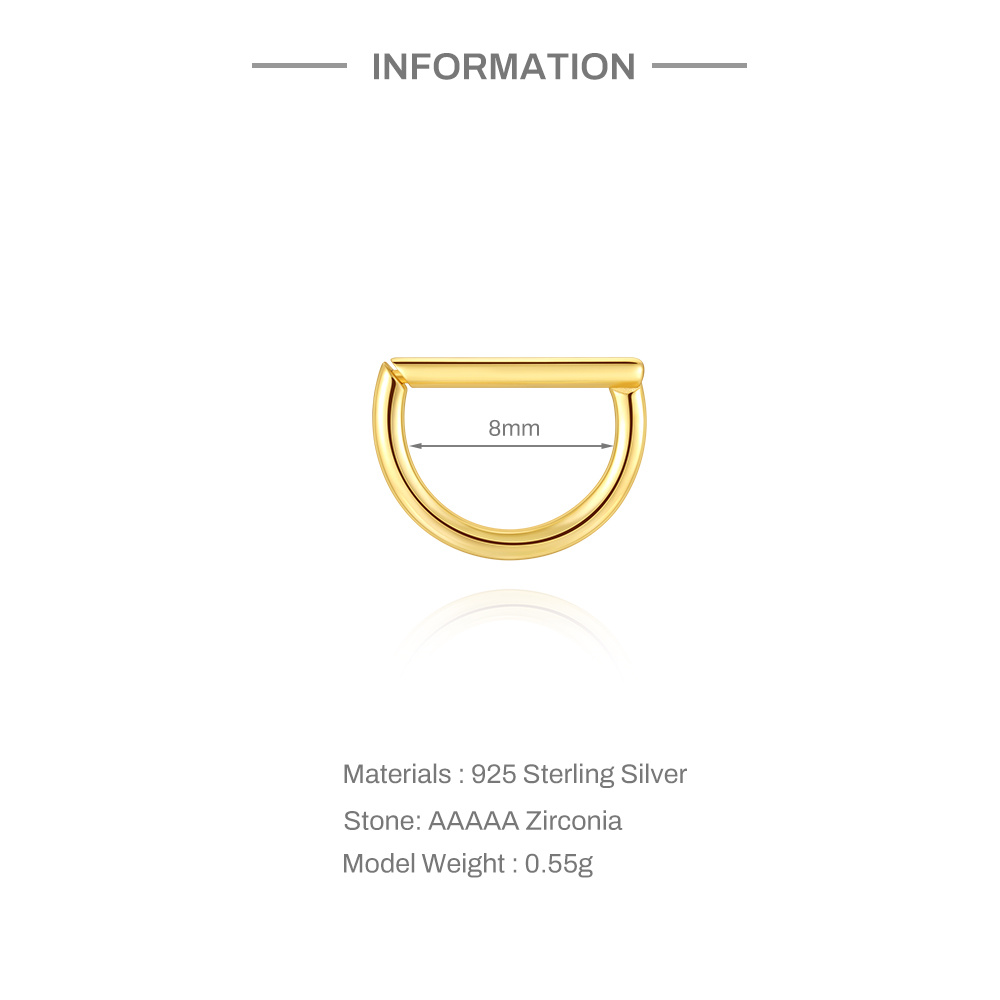 Aide S925 Sterling Silver Pier - Body Jewelry Cartilage Earrings ulasan dan harga