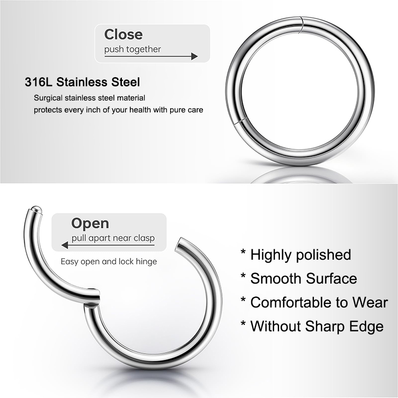 16G 316L Surgical Steel Hinged - Body Jewelry Cartilage Earrings ulasan dan harga