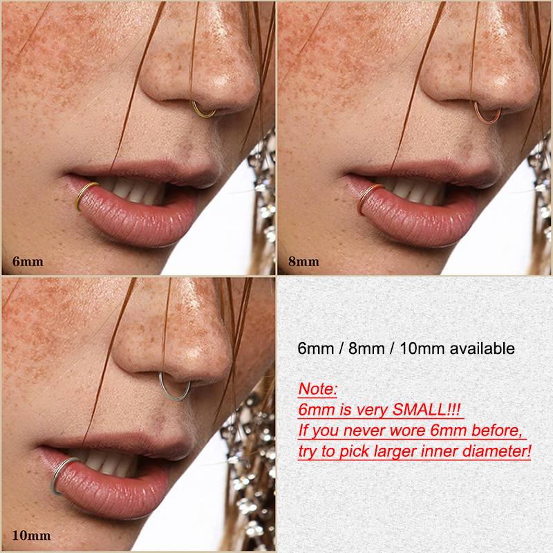 6pcs/lot Hypoallergenic Nose R - Body Jewelry Cartilage Earrings ulasan dan harga